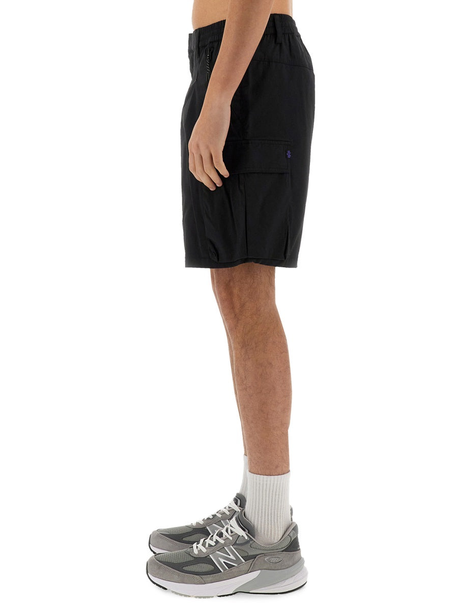 Alpha Industries Cotton-Blend Cargo Shorts — Black, view 4