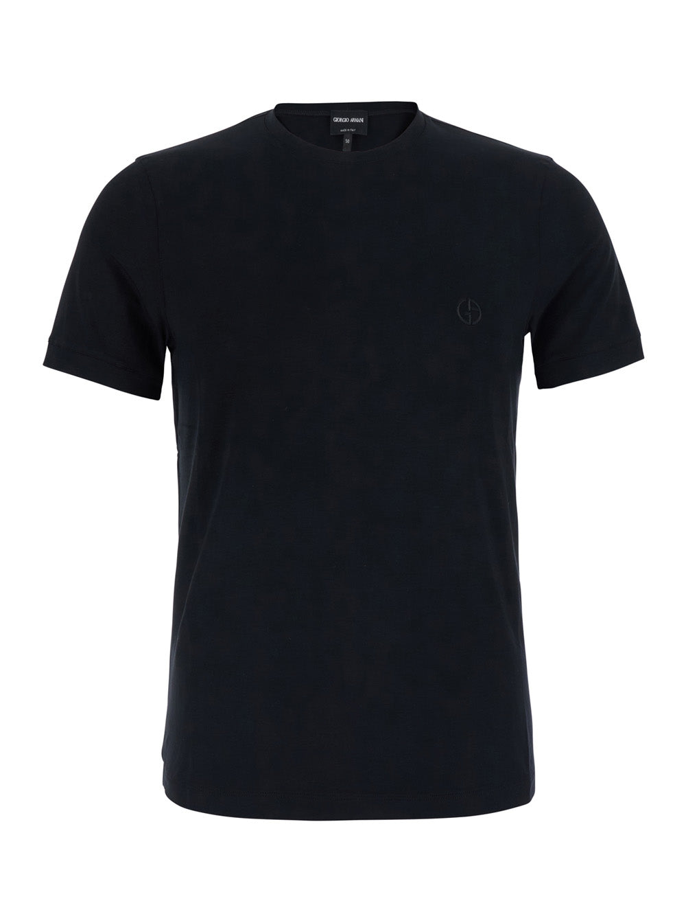 Giorgio Armani Logo-Embroidered Bamboo Jersey T-Shirt — Black by Giorgio Armani