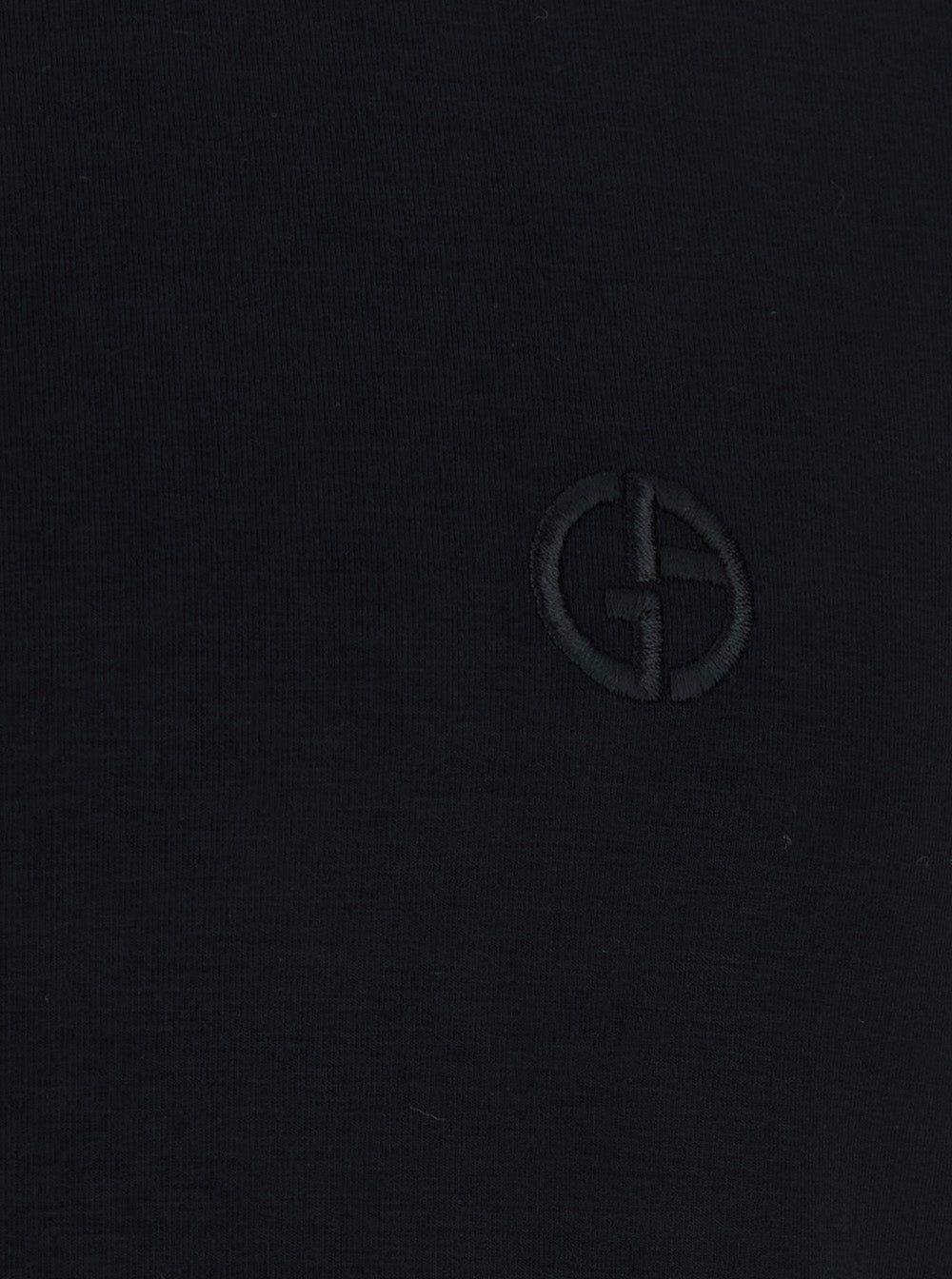 Giorgio Armani Logo-Embroidered Bamboo Jersey T-Shirt — Black, view 3
