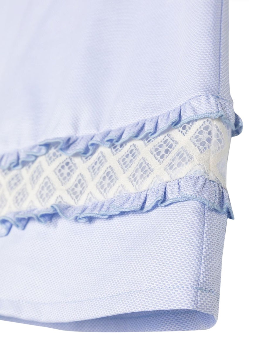 Simonetta Cotton Tailored Dress — Blue, view 2