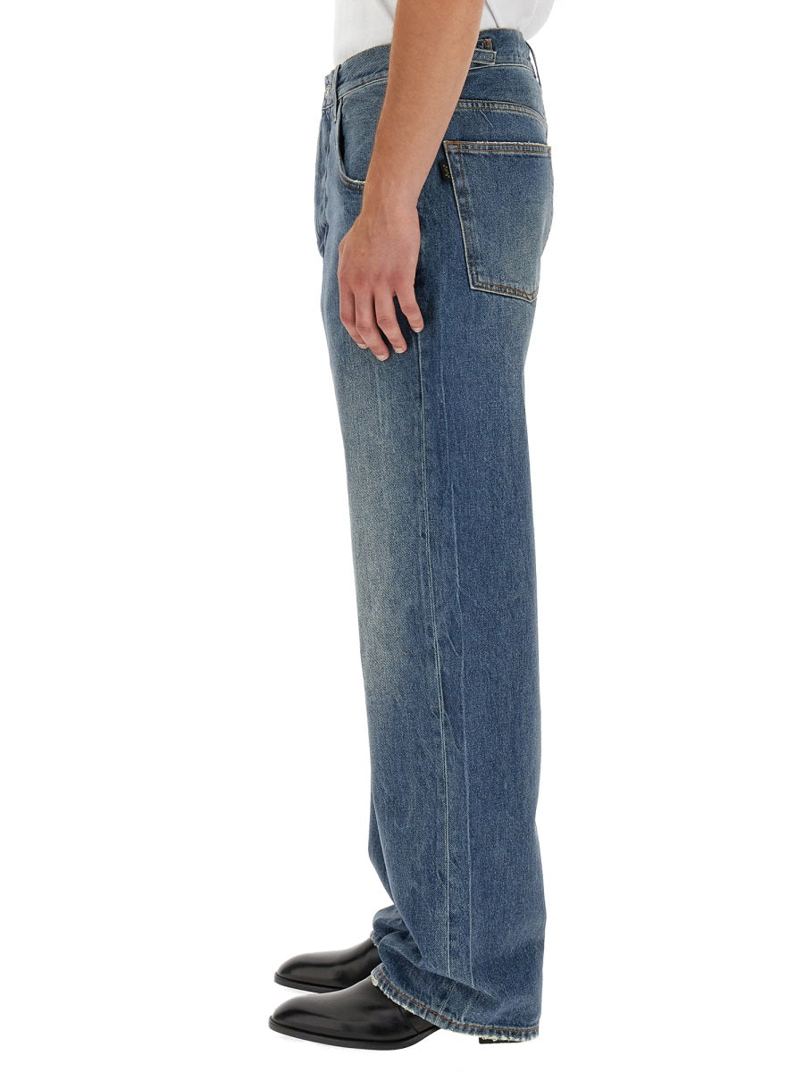 Haikure Loose-Fit Denim Jeans — Blue, view 4