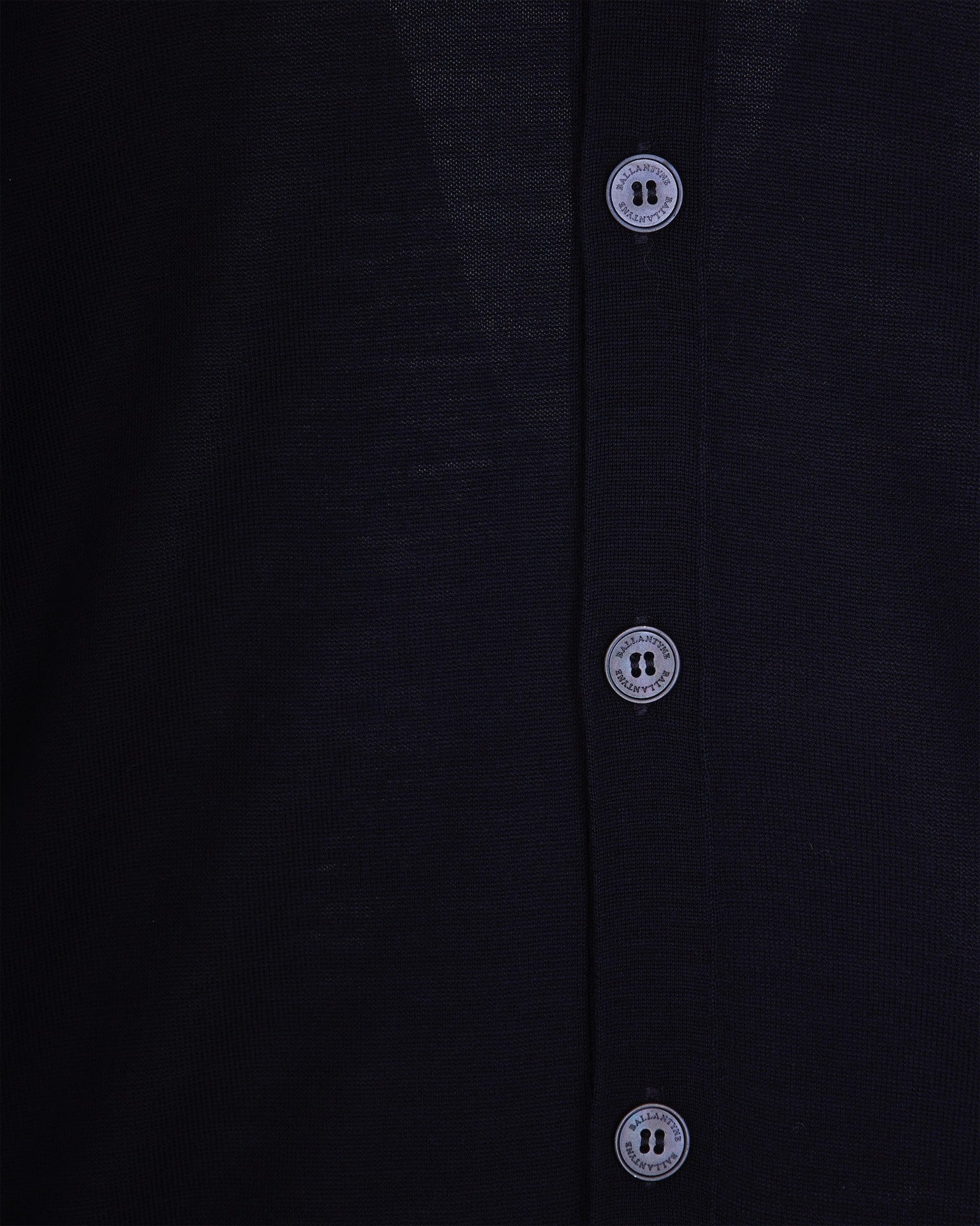 Ballantyne Wool V-Neck Cardigan — Navy, view 3