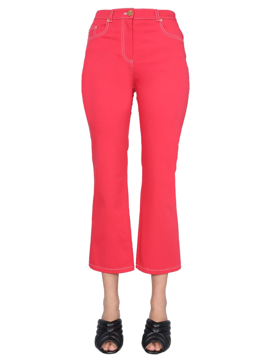 Boutique Moschino Skinny Kick Cotton Jeans — Red by Boutique Moschino