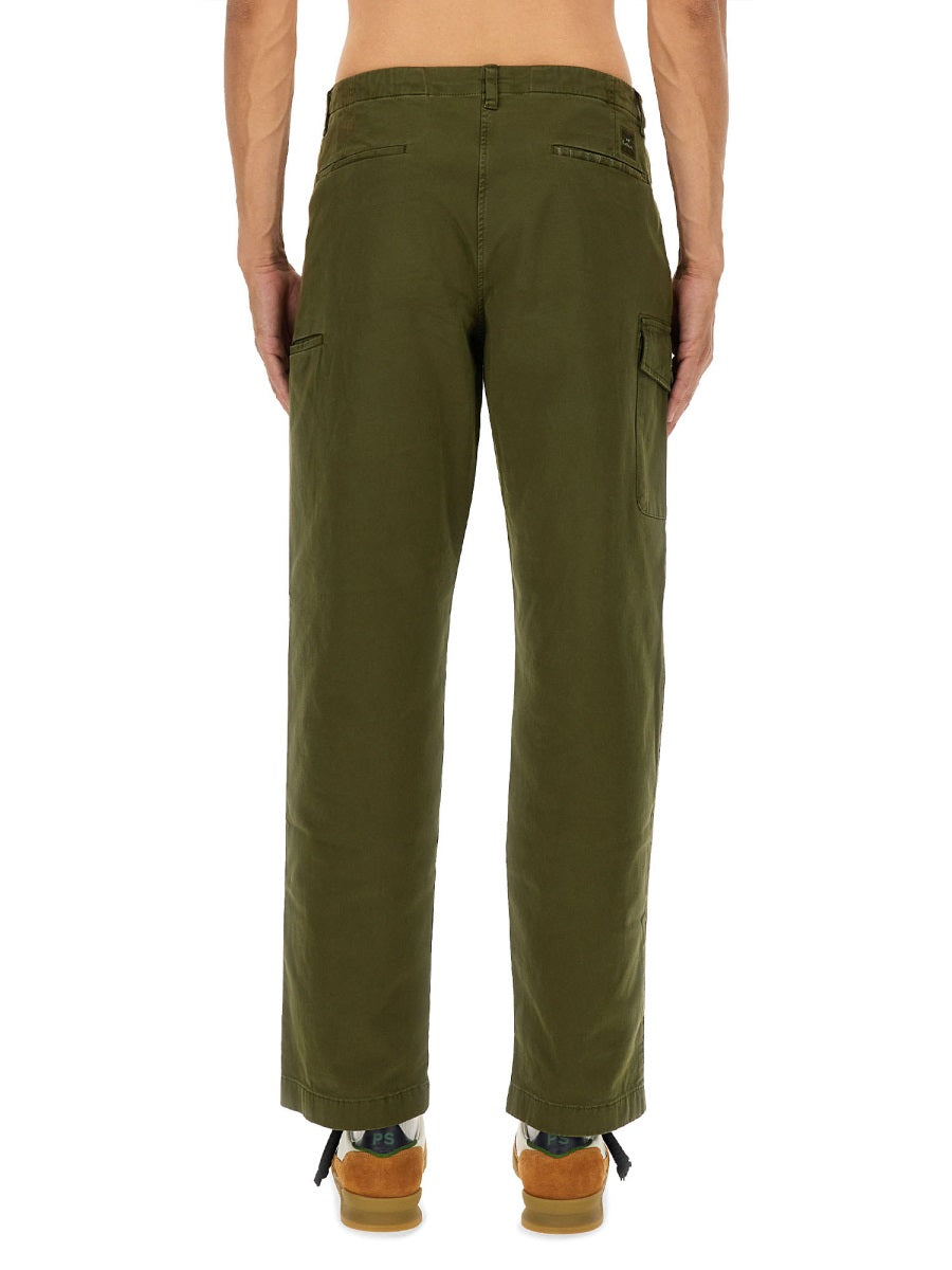Ps Paul Smith Organic Cotton Cargo Pants — Green by Ps Paul Smith