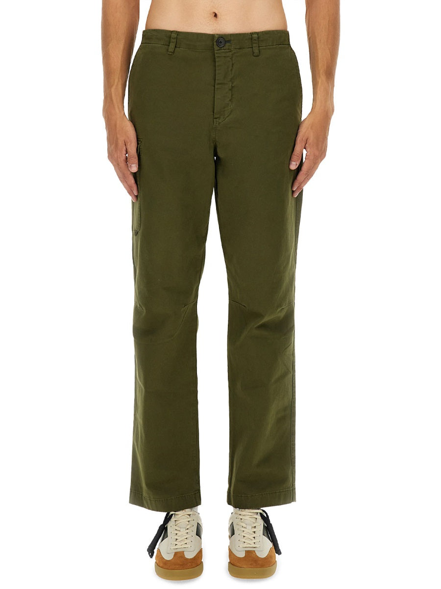 Ps Paul Smith Organic Cotton Cargo Pants — Green, view 2