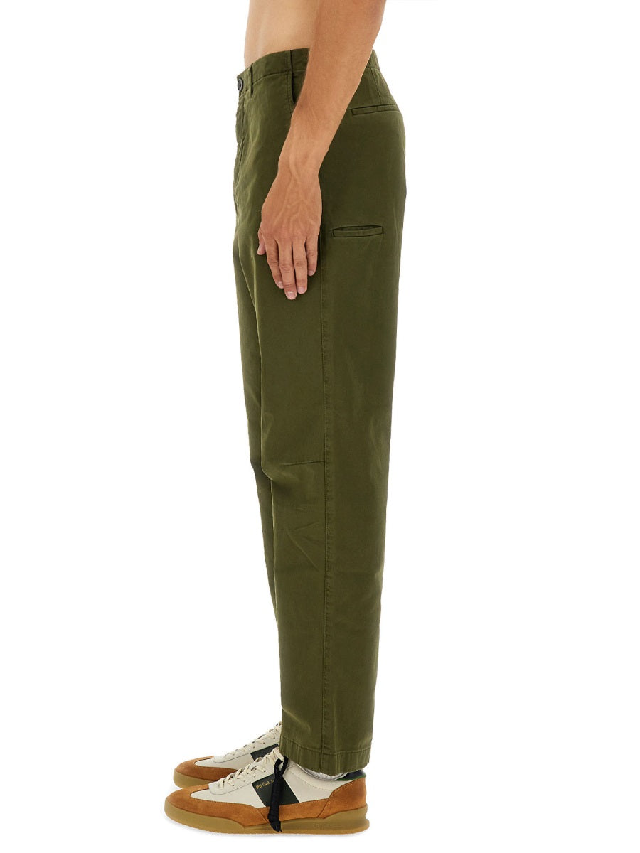 Ps Paul Smith Organic Cotton Cargo Pants — Green, view 4