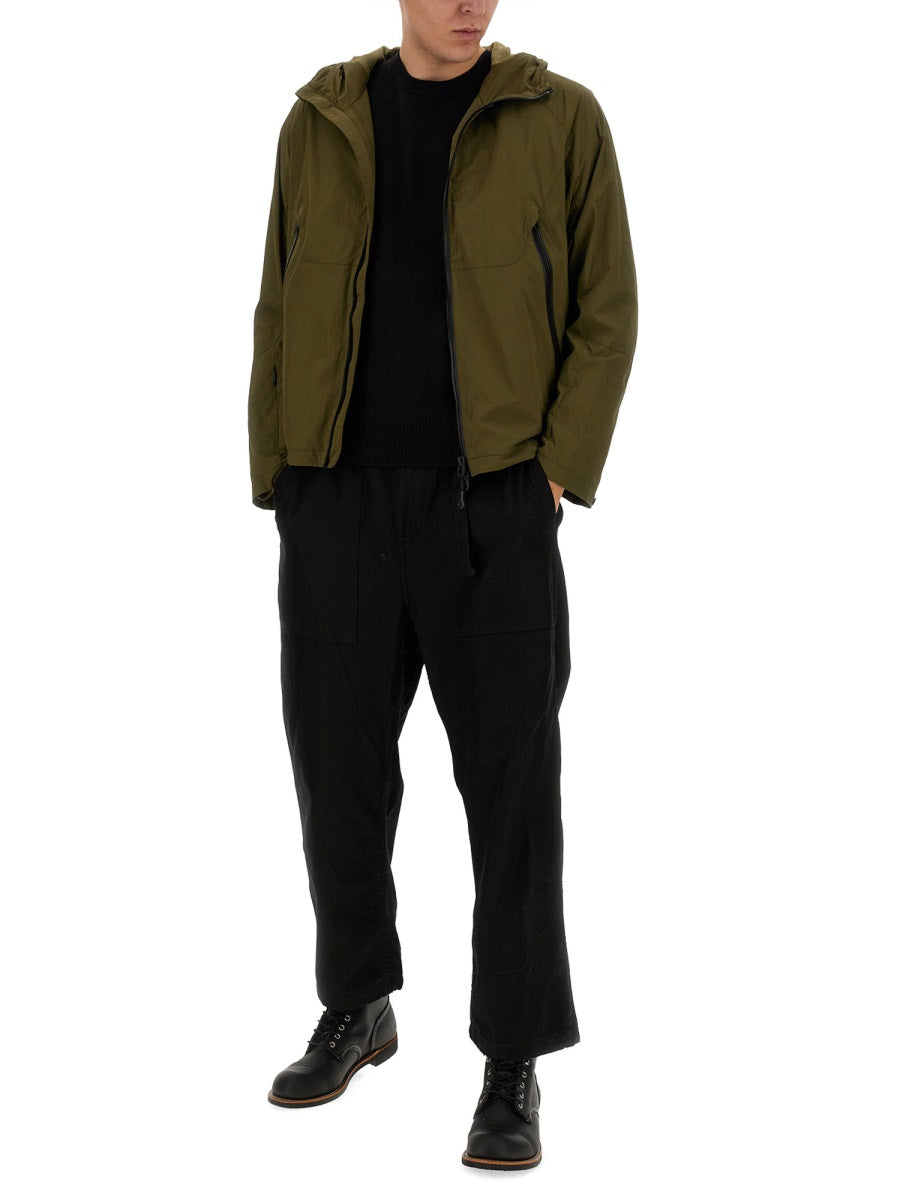 Jg1 Textured Nylon Hooded Jacket — Green, view 4