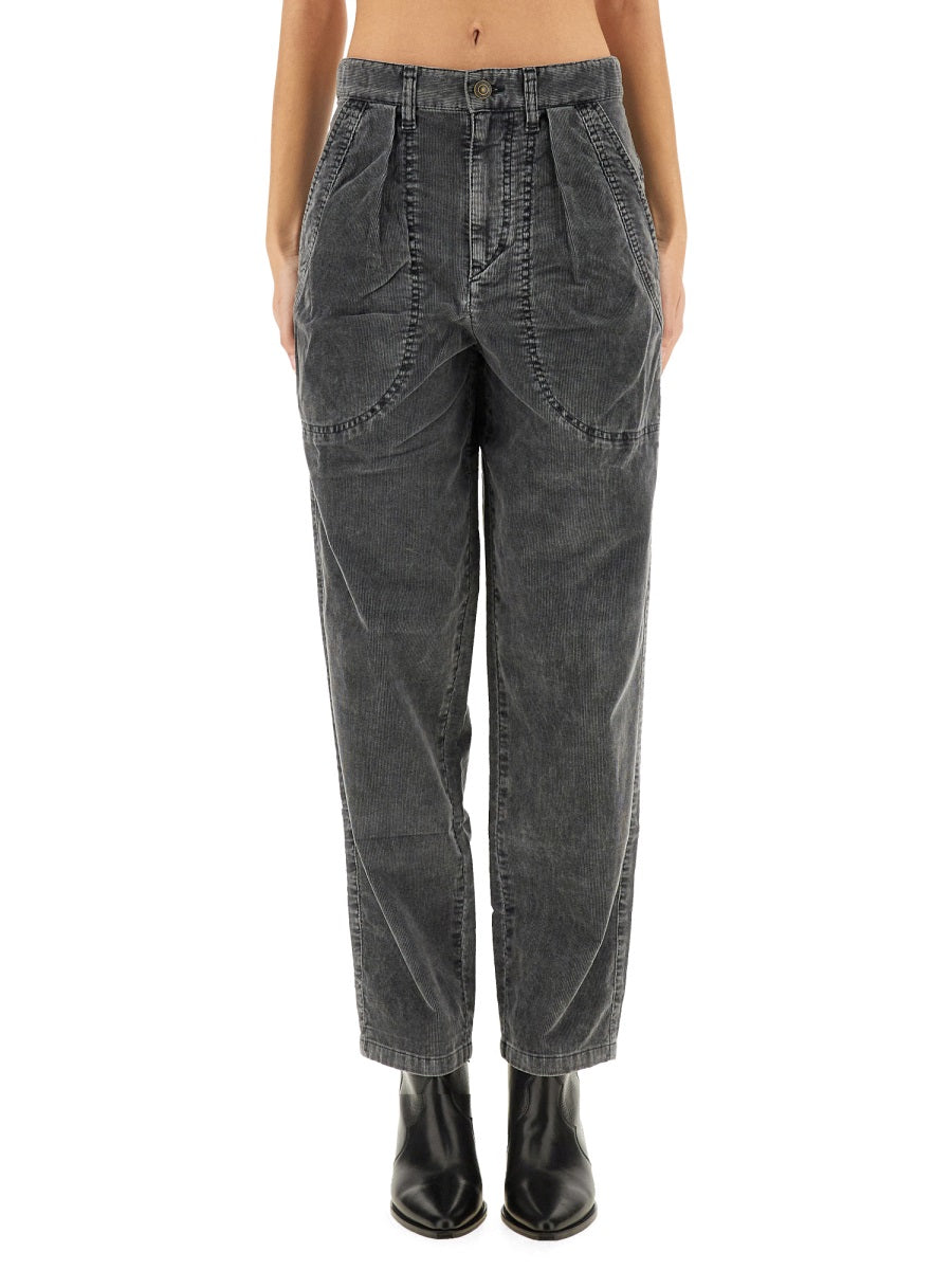 Marant éToile Cotton-Blend Trousers — Black by Marant Etoile