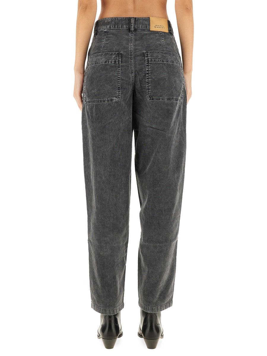 Marant éToile Cotton-Blend Trousers — Black, view 3