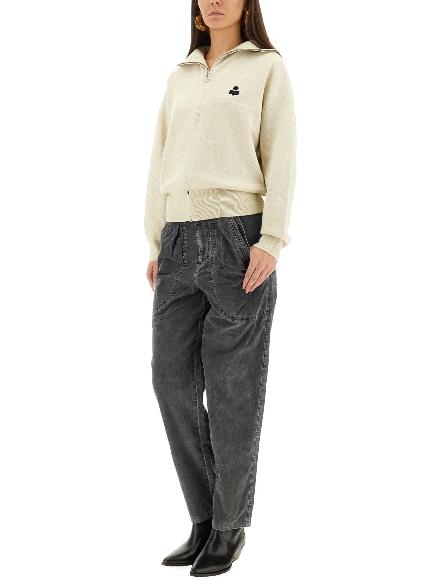 Marant éToile Cotton-Blend Trousers — Black, view 4