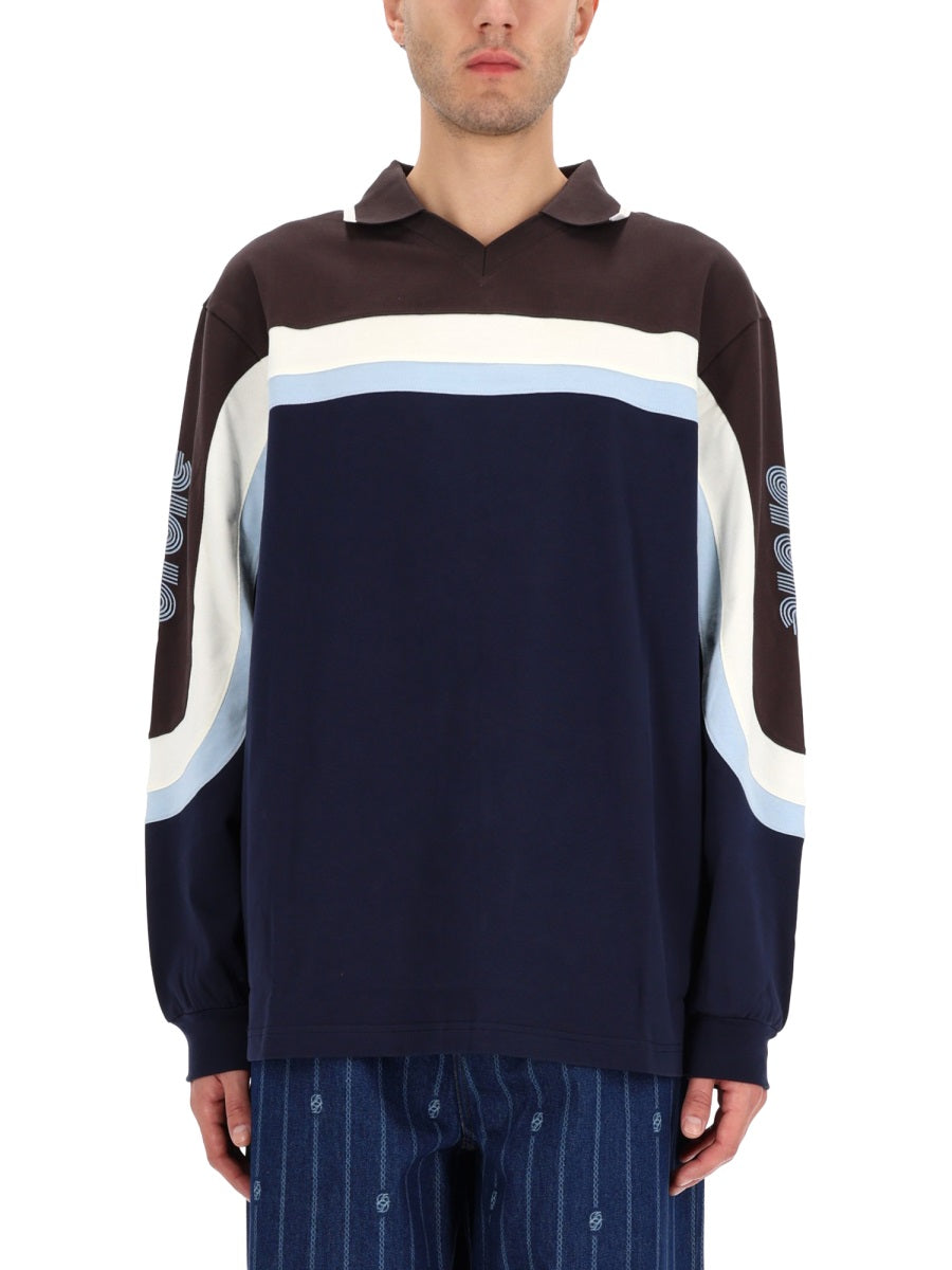 DrôLe De Monsieur Racing Polo Shirt — Blue, view 2