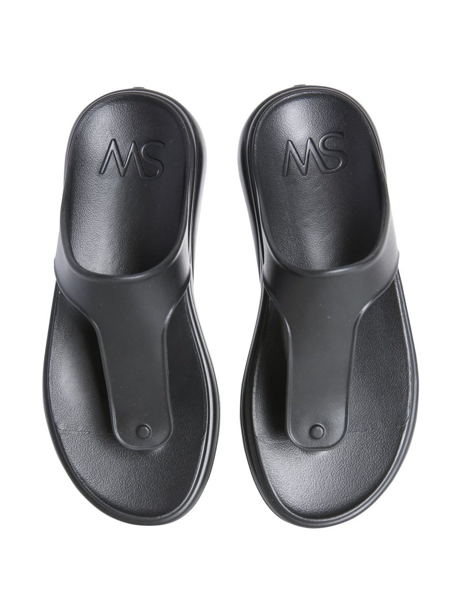 Stuart Weitzman T-Strap Slide Sandal — Black by Stuart Weitzman