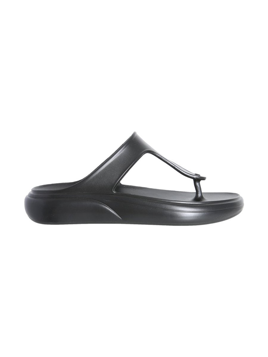 Stuart Weitzman T-Strap Slide Sandal — Black, view 3