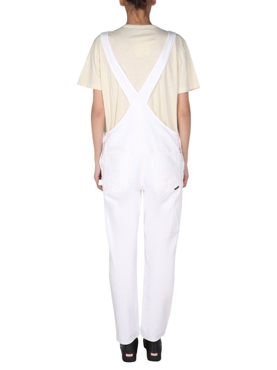 Washington Dee Cee Denim Overalls Jumpsuit — White, view 2