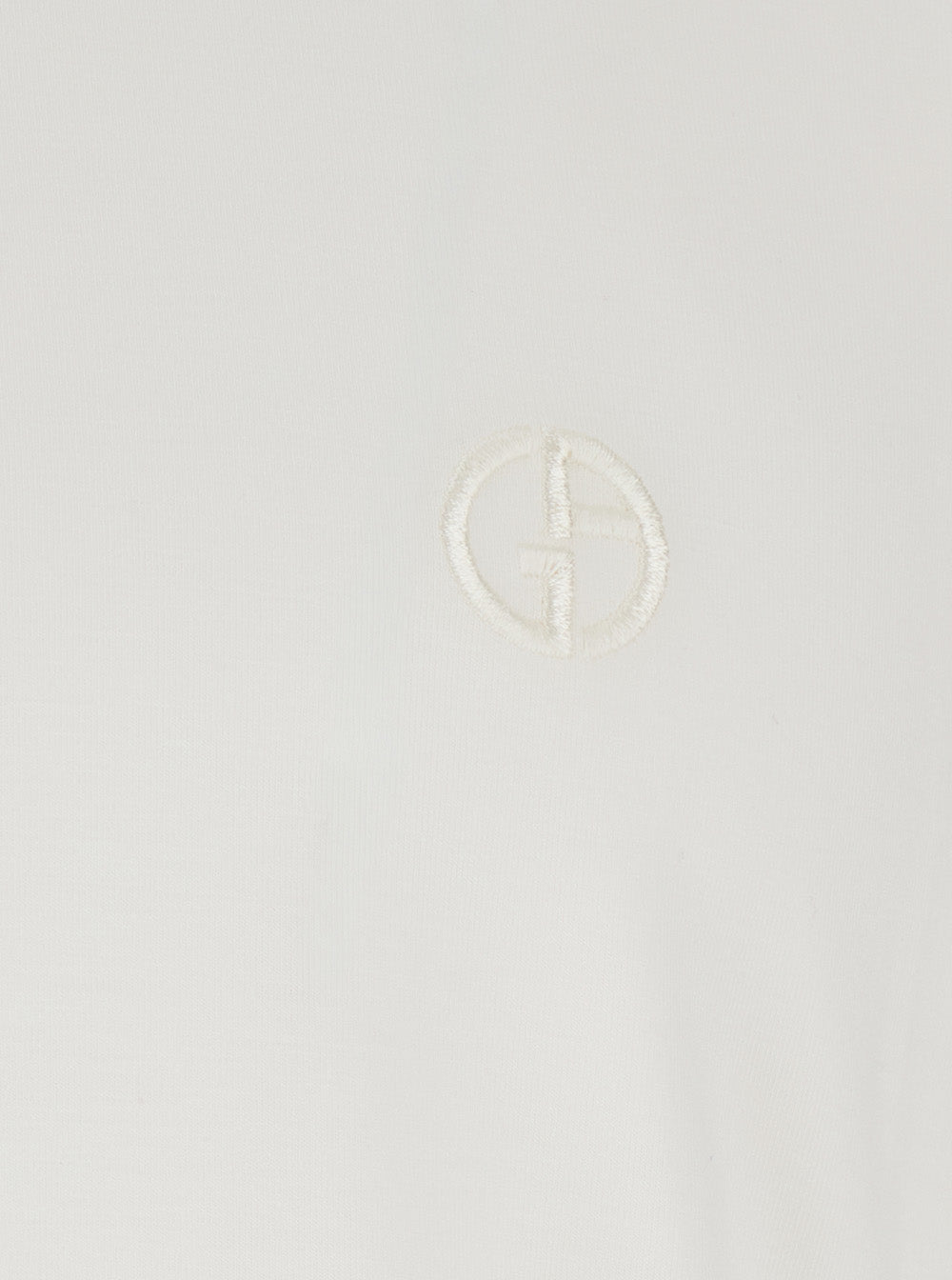 Giorgio Armani Bamboo Viscose Crew Neck T-Shirt — White, view 3