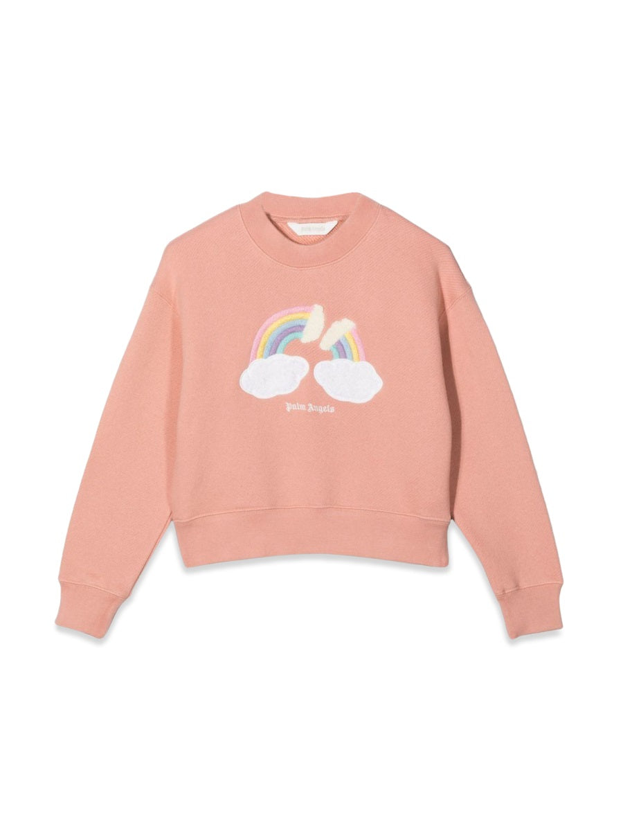 Palm Angels Cotton Crewneck Sweatshirt — Pink by Palm Angels