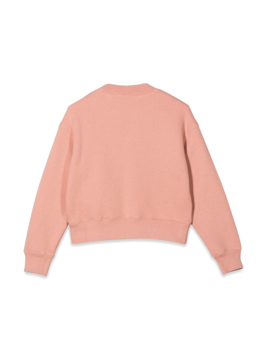 Palm Angels Cotton Crewneck Sweatshirt — Pink, view 2