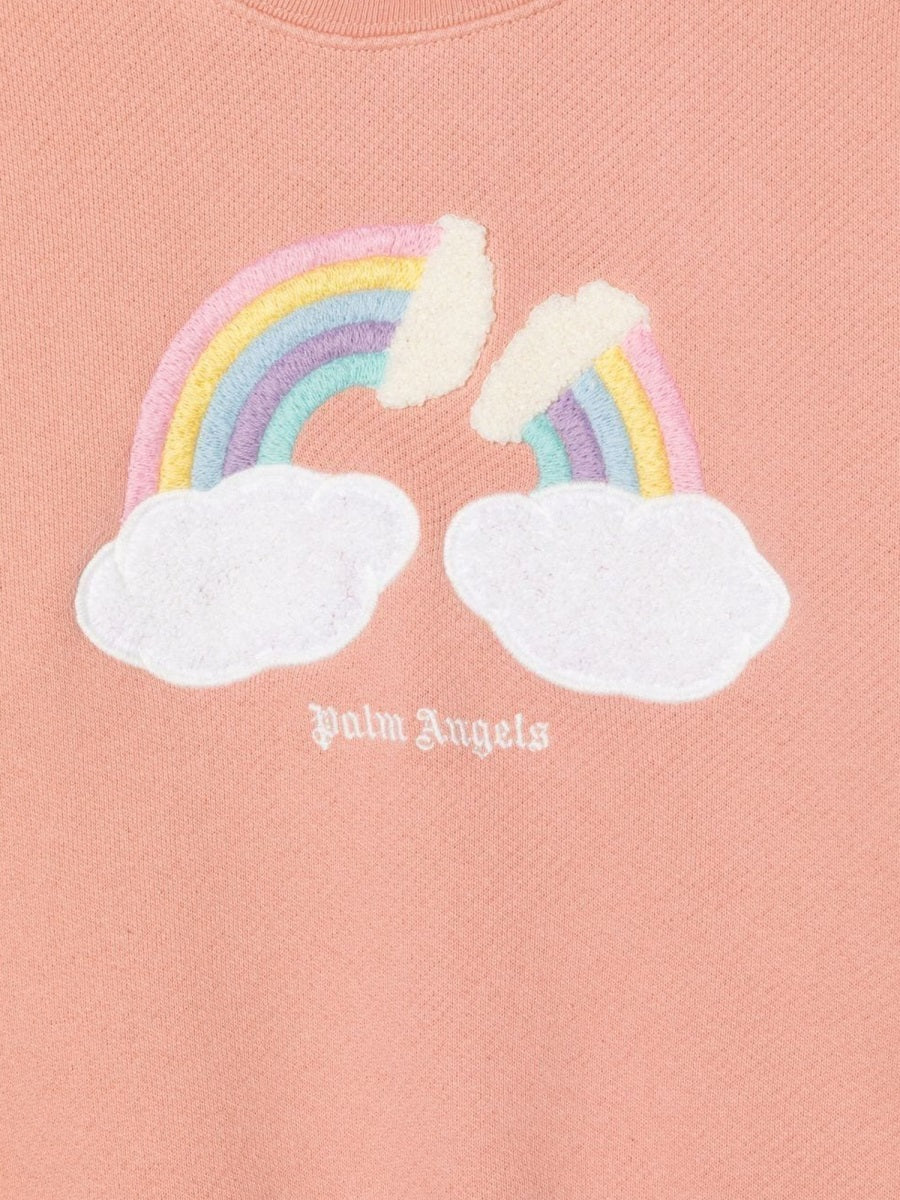 Palm Angels Cotton Crewneck Sweatshirt — Pink, view 3