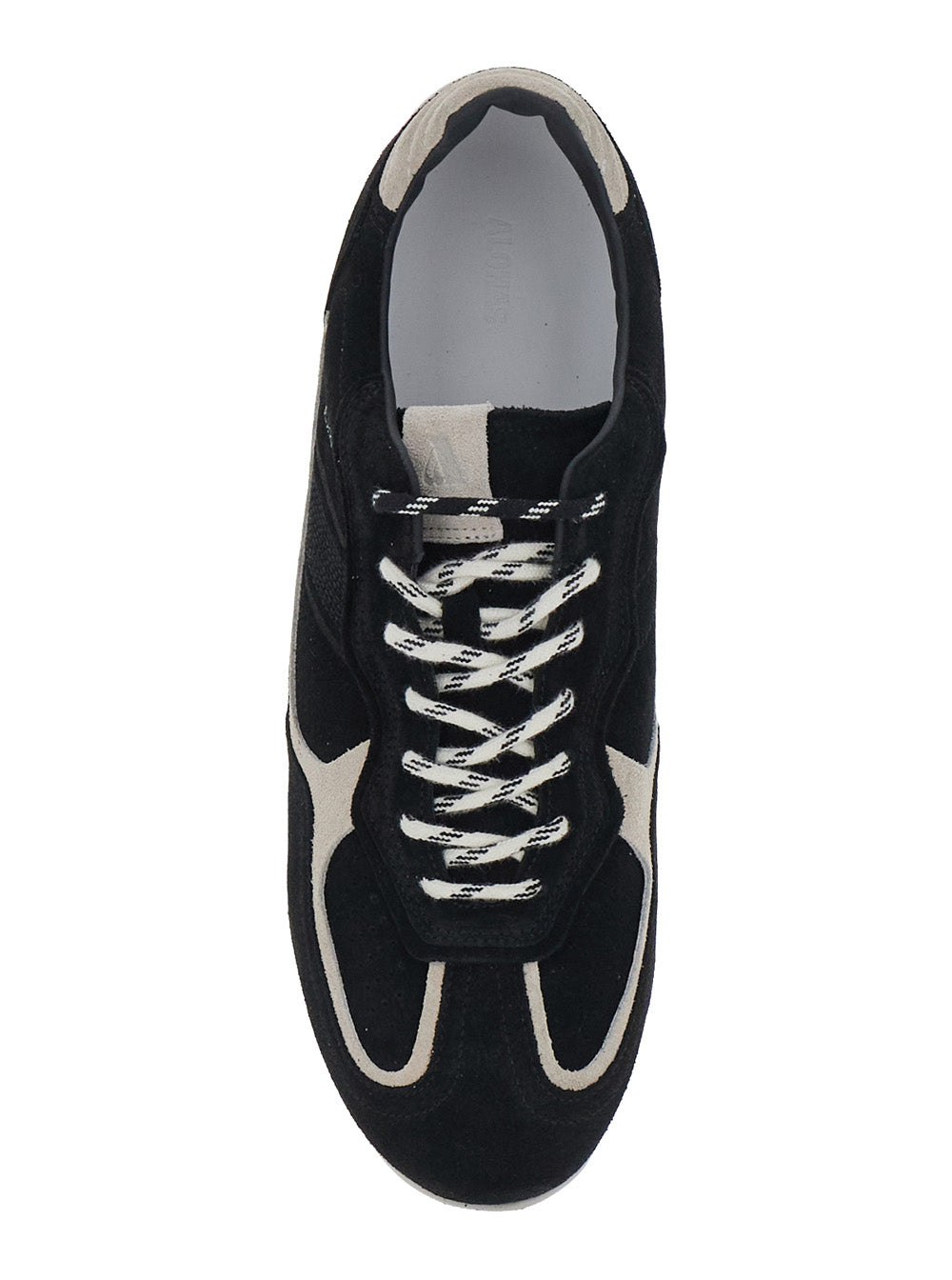 Alohas Suede and Leather Colorblock Sneaker — Black, view 4
