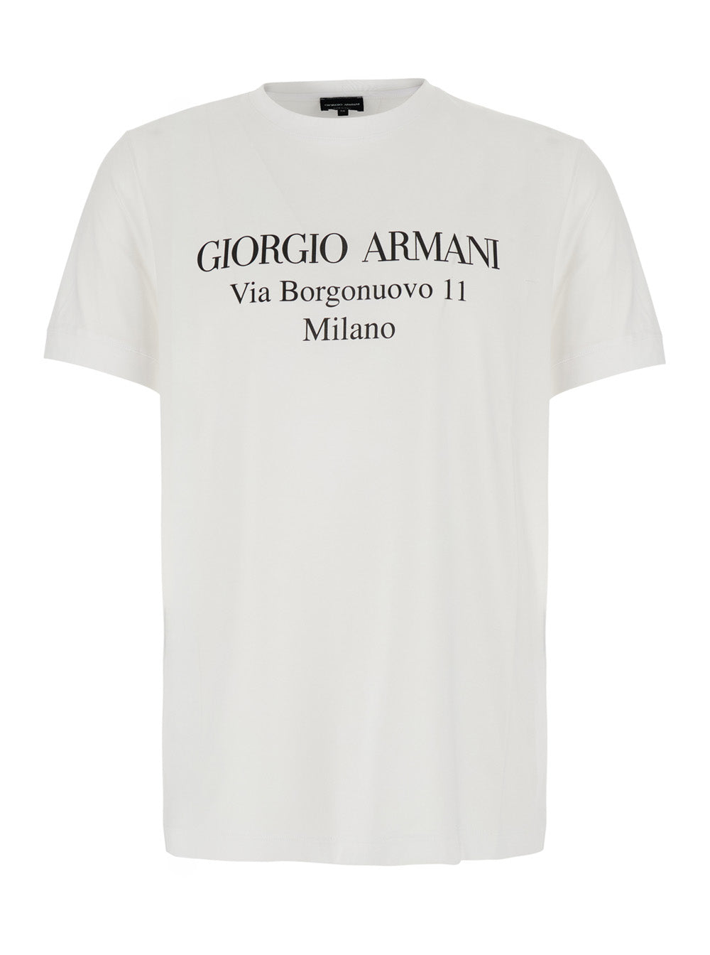 Giorgio Armani Address-Print Cotton T-Shirt — White by Giorgio Armani