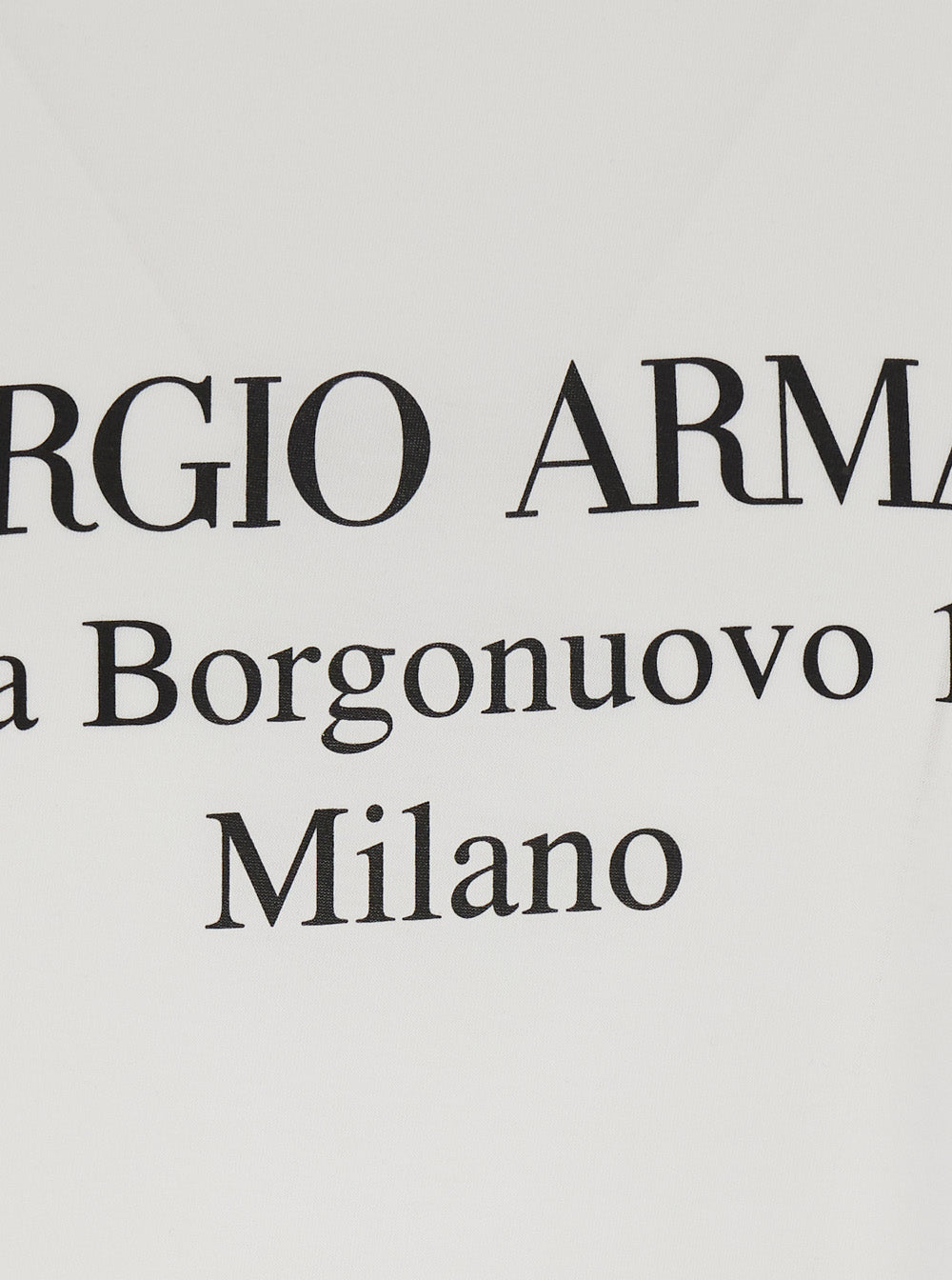 Giorgio Armani Address-Print Cotton T-Shirt — White, view 3