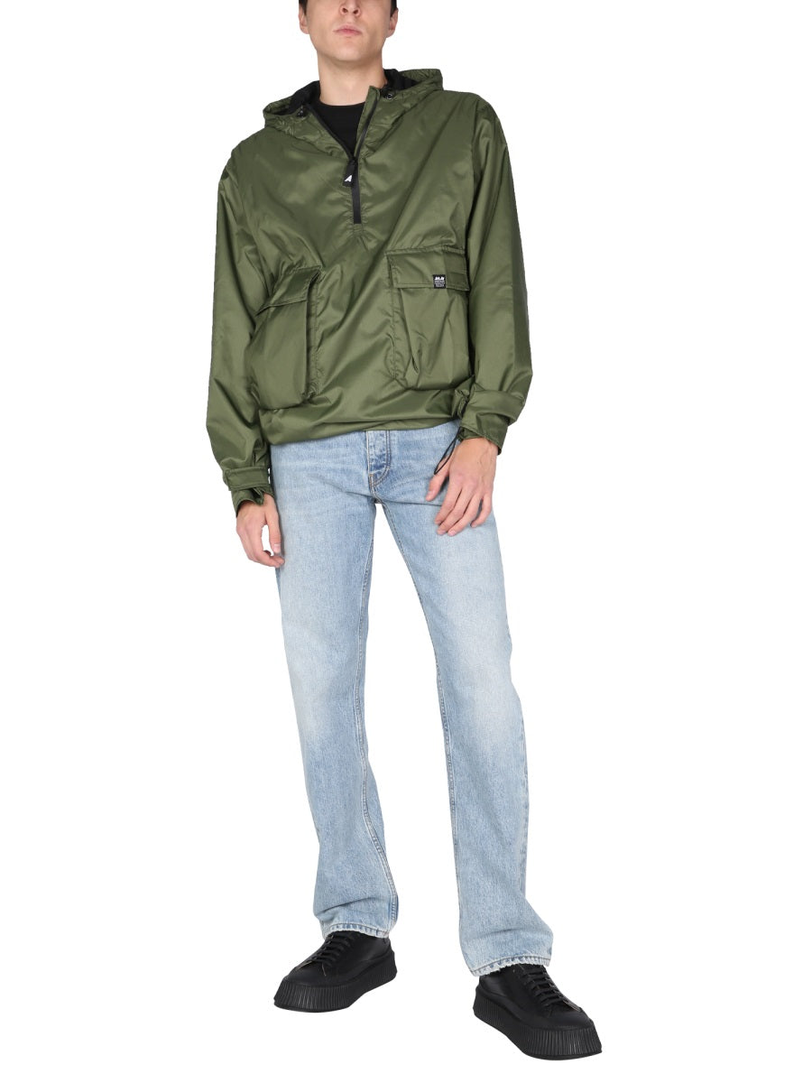 Arkair Waterproof Nylon Ripstop Raincoat — Green, view 3