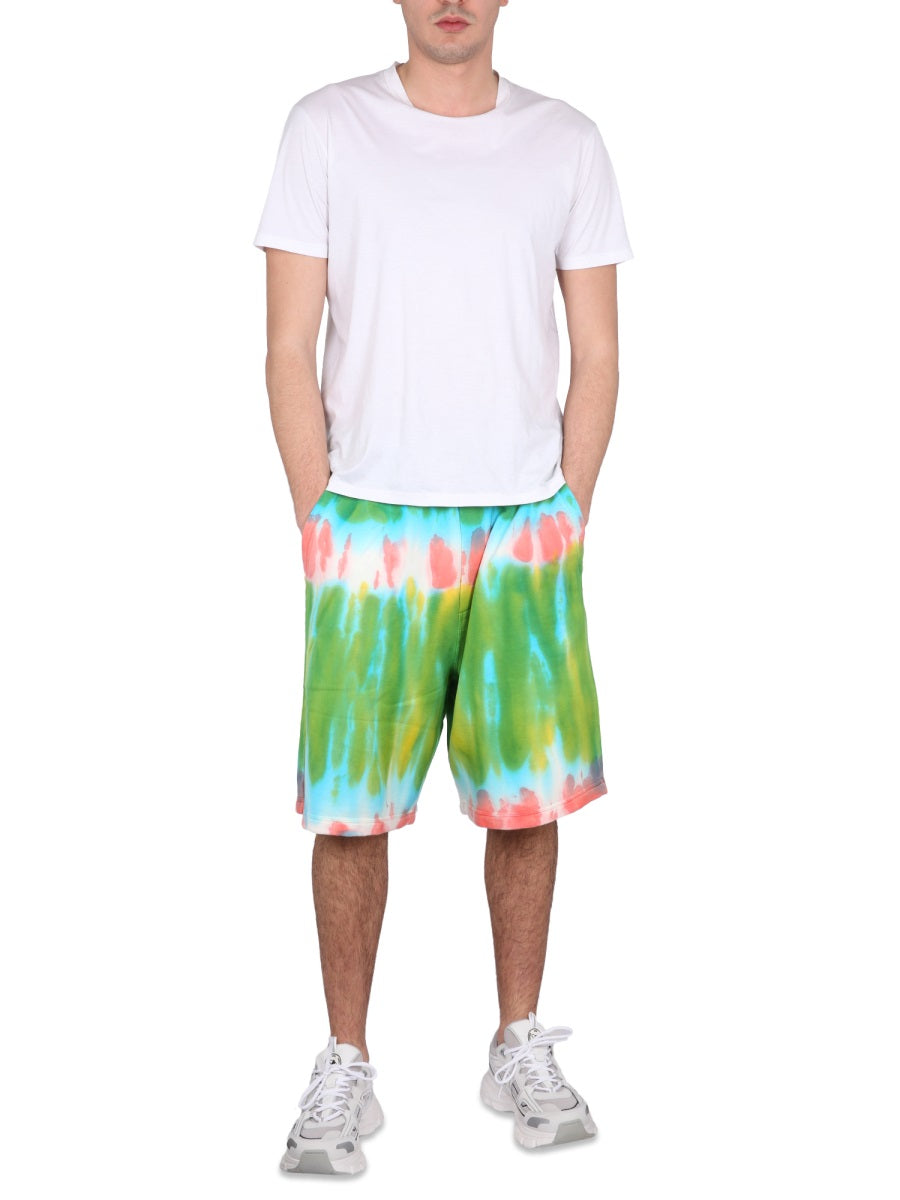 Dsquared2 Elastic Waistband Cotton Bermuda Shorts — Multicolor by Dsquared2
