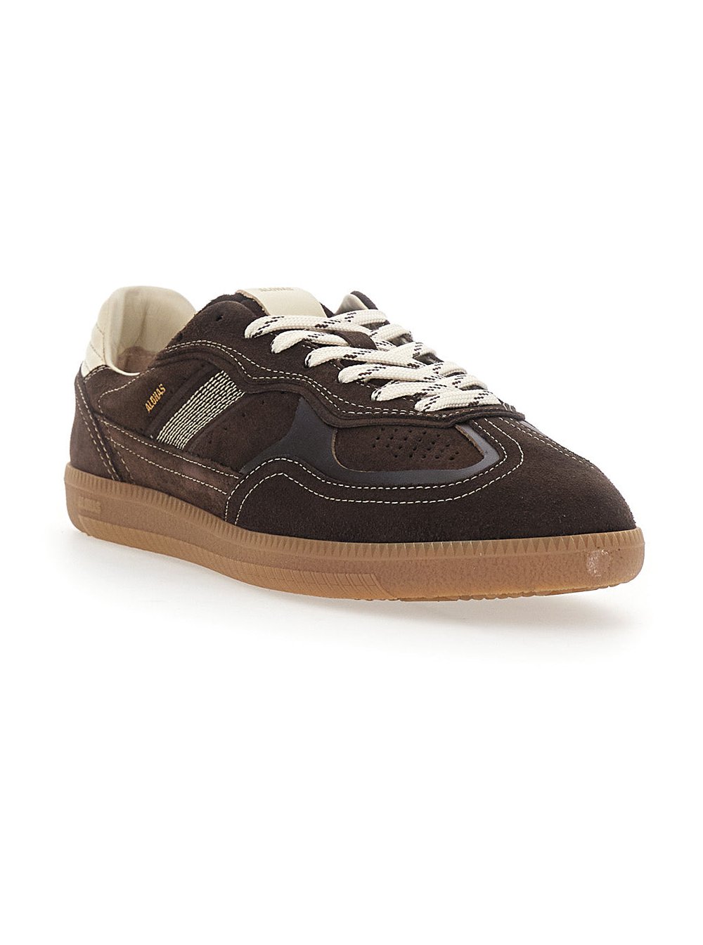 Alohas Leather Low-Top Sneakers — Brown, view 2
