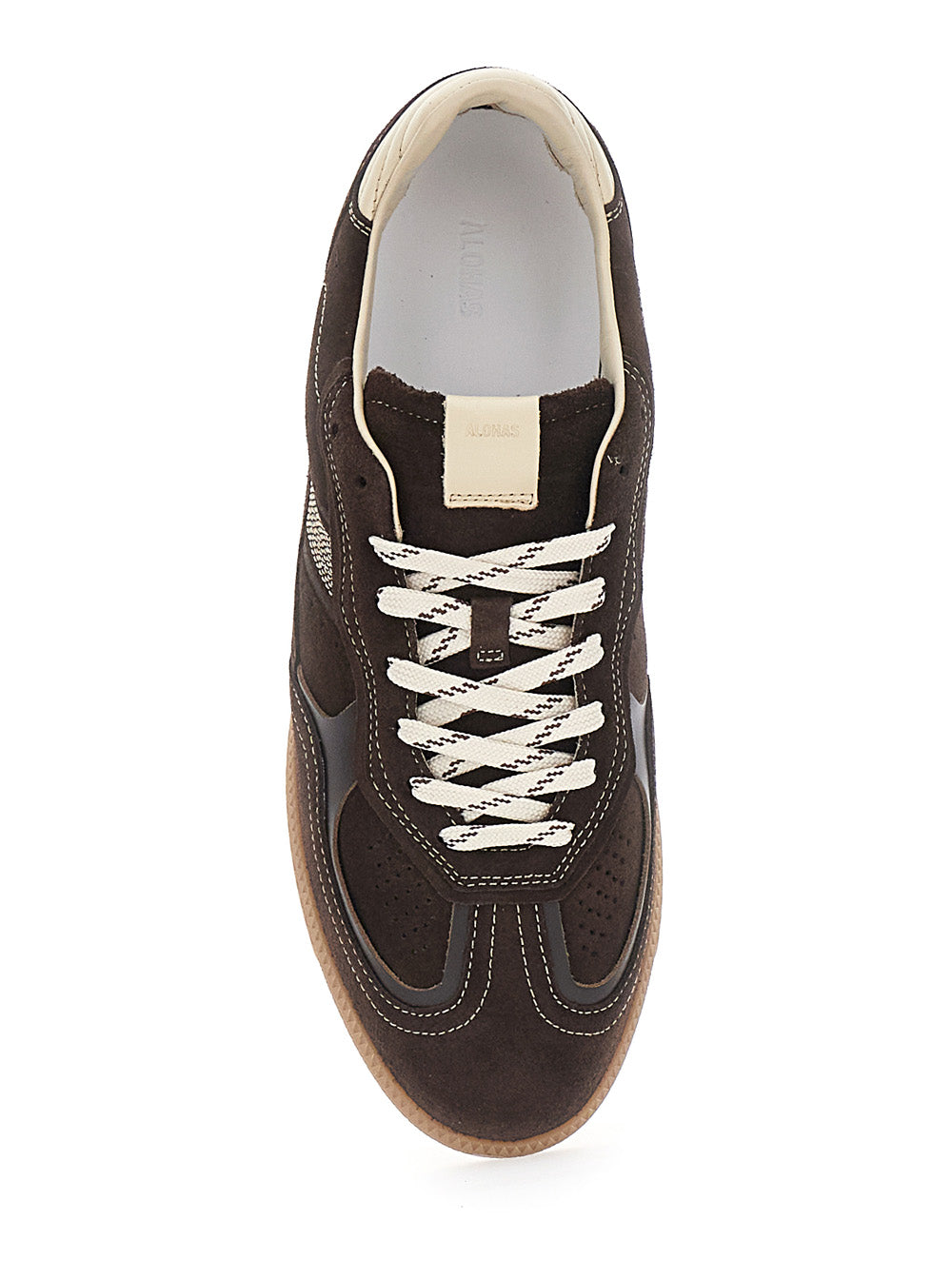 Alohas Leather Low-Top Sneakers — Brown, view 4