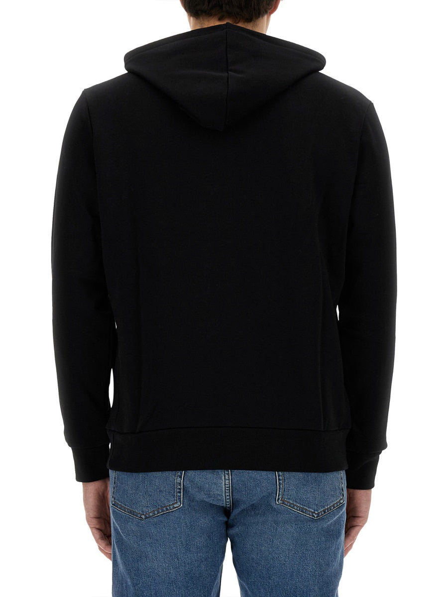 Ps Paul Smith Zebra-Print Organic Cotton Sweatshirt — Black by Ps Paul Smith