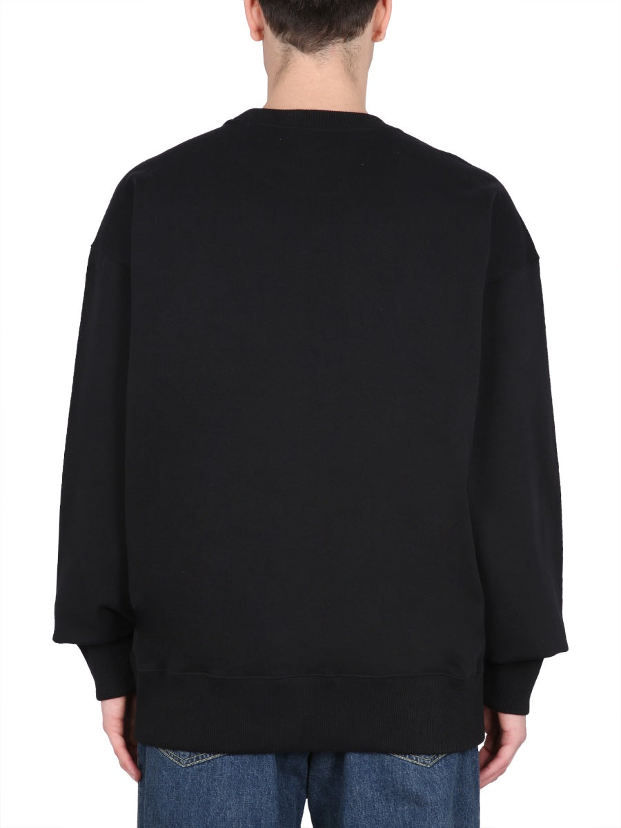 Kenzo Logo-Print Oversized Cotton Sweatshirt — Black, view 3