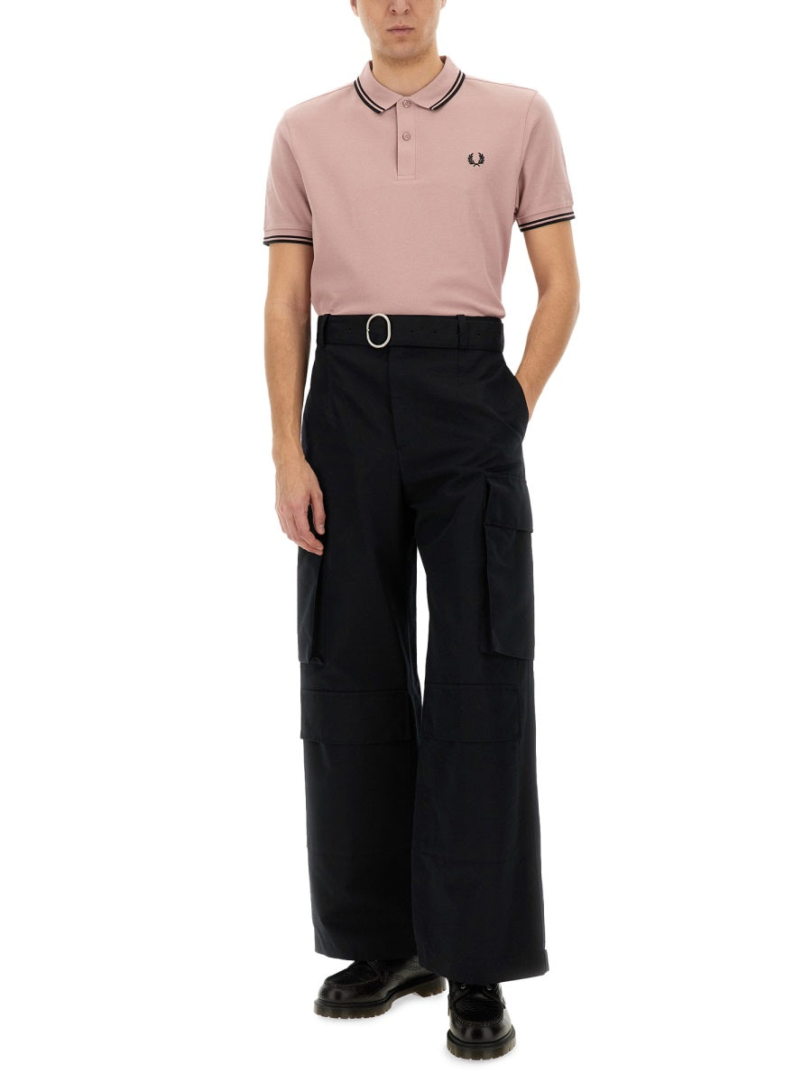 Comme Des GarçOns Shirt Cotton Polo Shirt — Pink, view 4