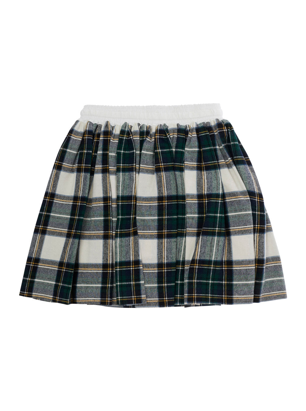 NanáN Plaid Cotton Skirt — Green, view 2