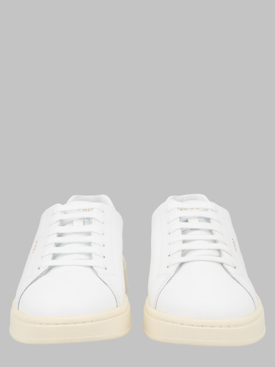 Hugo Cowhide Leather Sneaker — White by Hugo