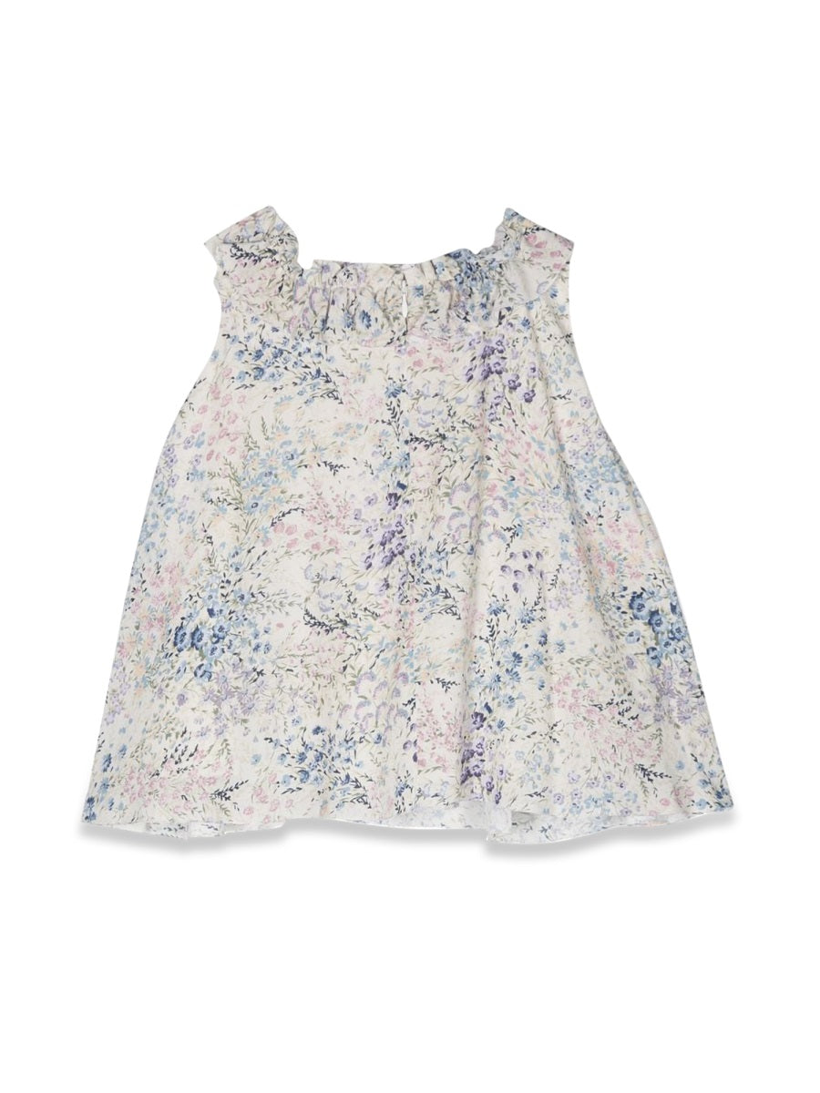 Simonetta Viscose Blouse — Multicolor, view 3