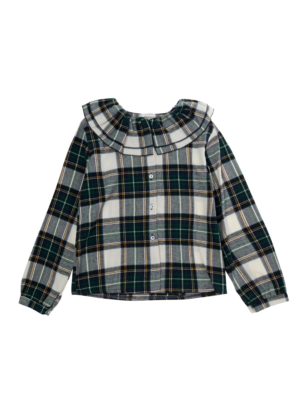 NanáN Plaid Cotton Blouse — Green by NanáN