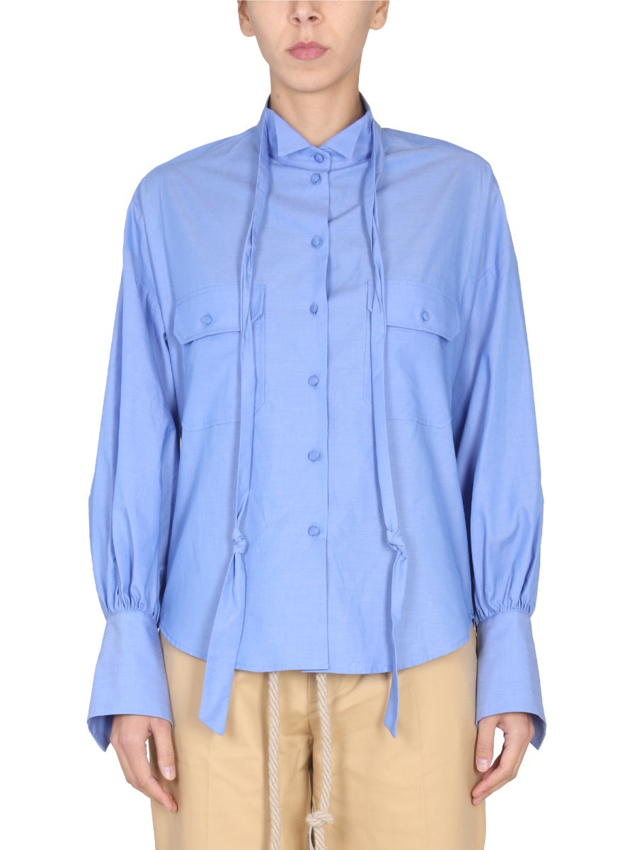 Jejia Poplin Cotton Shirt — Blue by Jejia