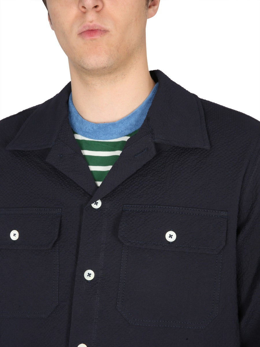 Howlin' Cotton Bowling Neck Shirt — Blue, view 4