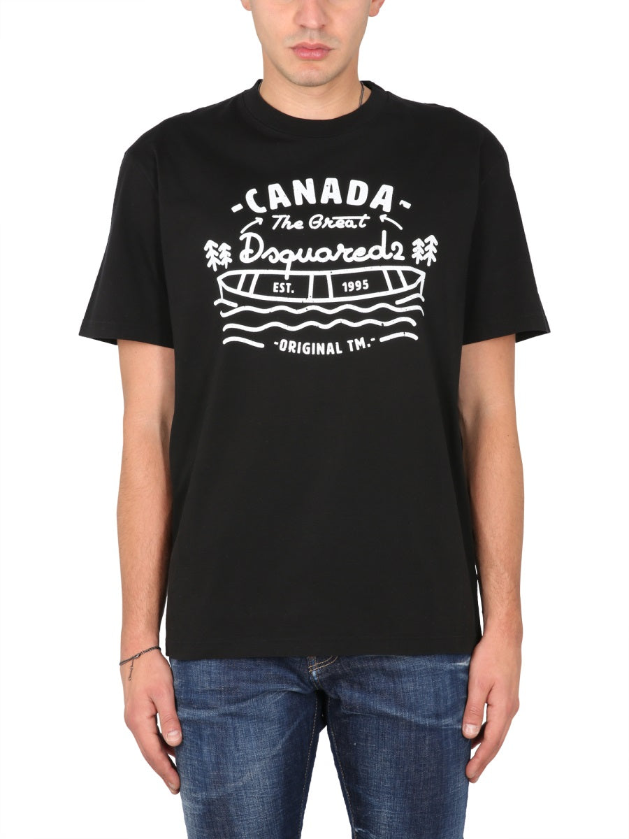 Dsquared2 Logo Print T-Shirt — Black by Dsquared2