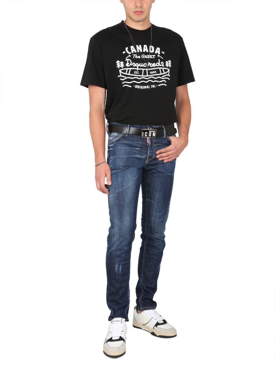 Dsquared2 Logo Print T-Shirt — Black, view 3