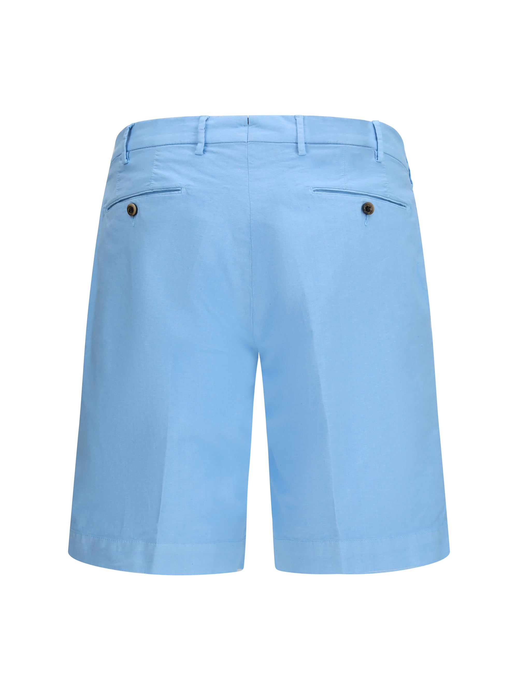 Germano 1952 Extended Flap Cotton Bermuda — Blue, view 3