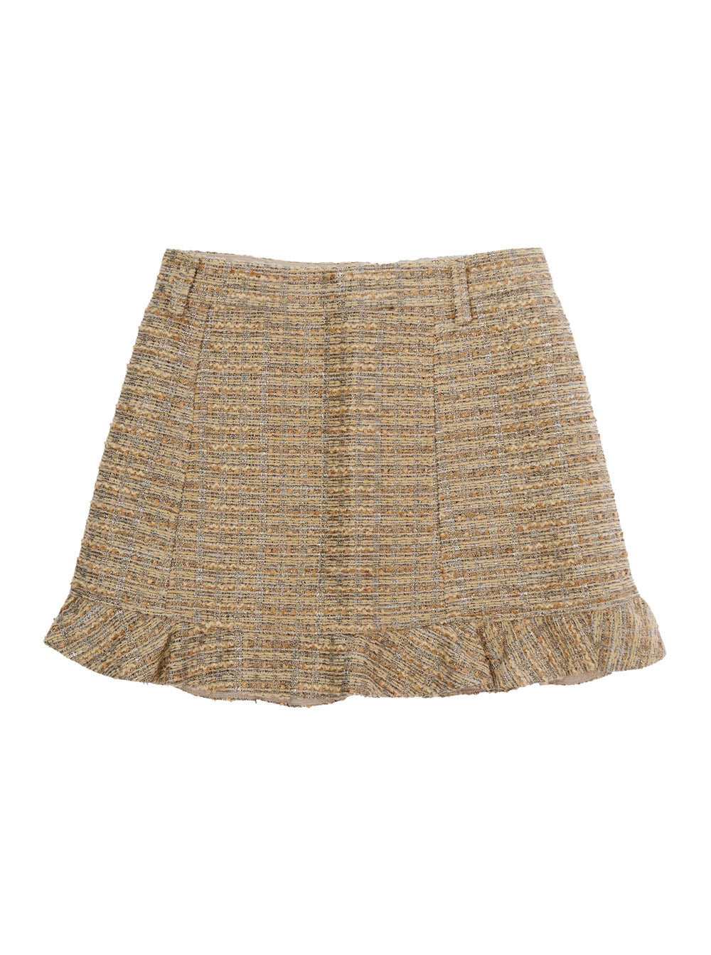 Nº21 Metallic Tech Fabric Skirt — Gold by Nº21