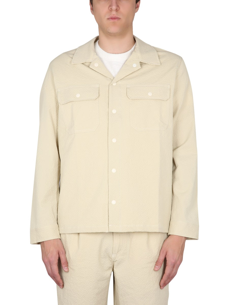 Howlin' Cotton Bowling Neck Shirt — Beige, view 2