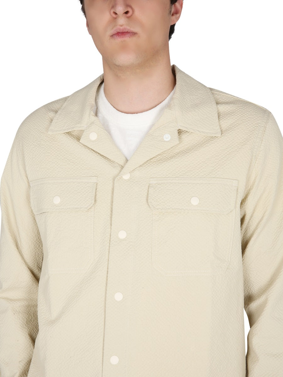 Howlin' Cotton Bowling Neck Shirt — Beige, view 4