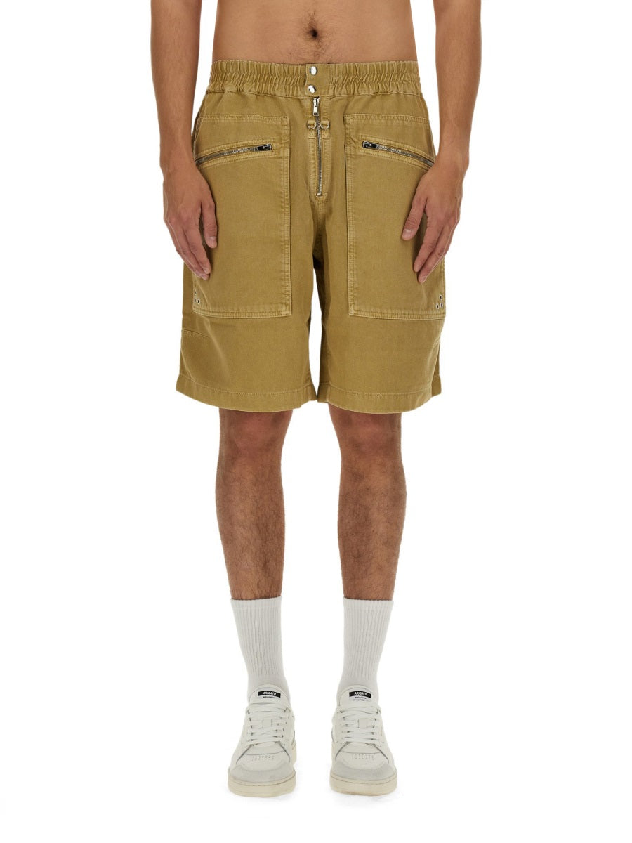 Isabel Marant Jayah Bermuda Shorts — Beige, view 4