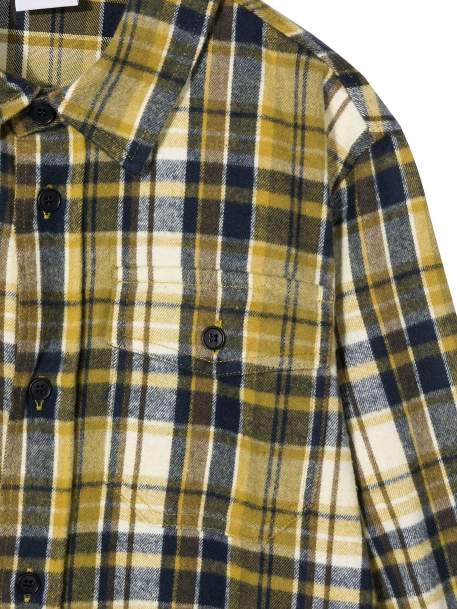 Aspesi Plaid Cotton Shirt — Multicolor, view 2
