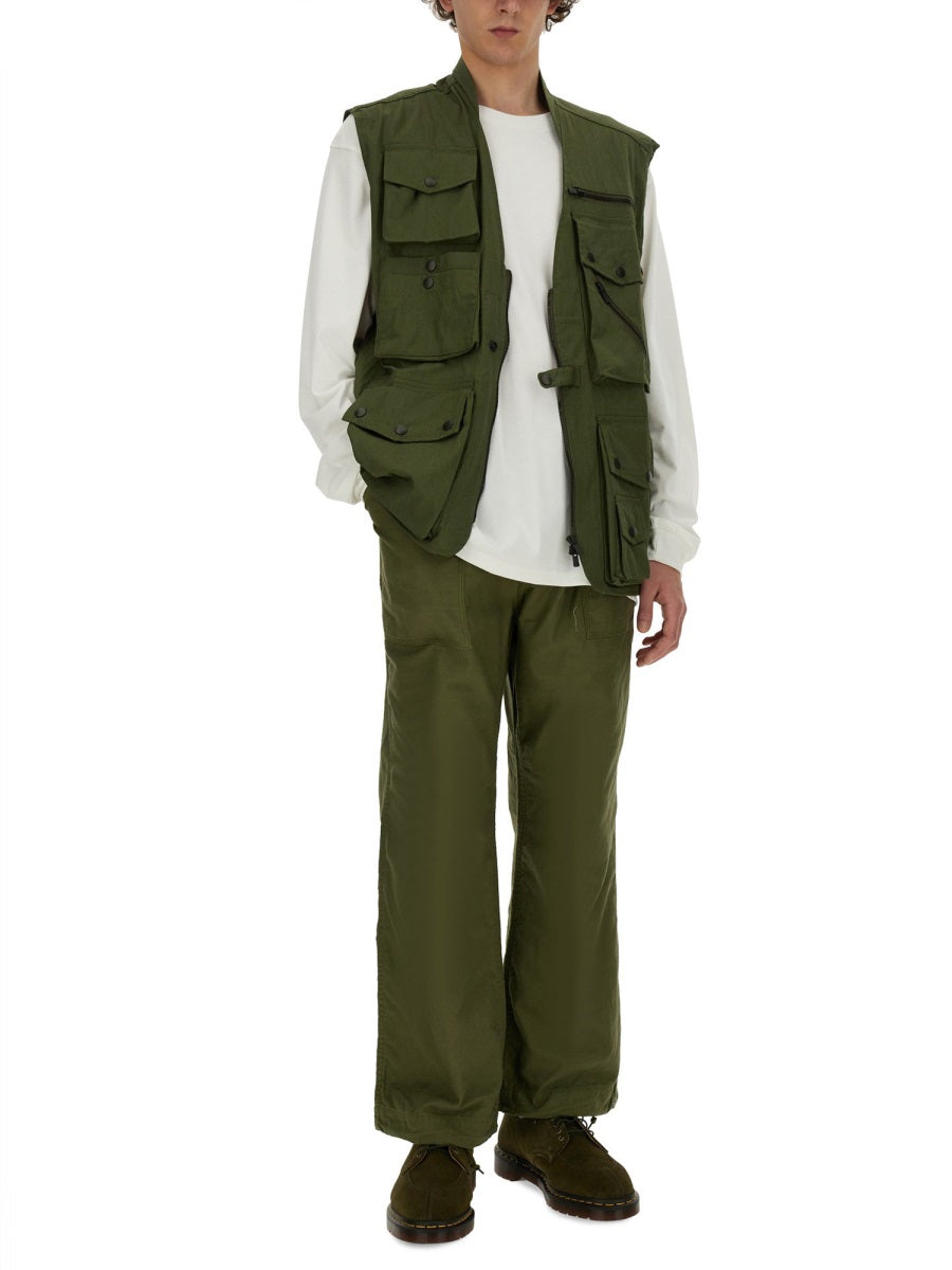 Needles Cotton-Nylon Blend Vest — Green, view 4