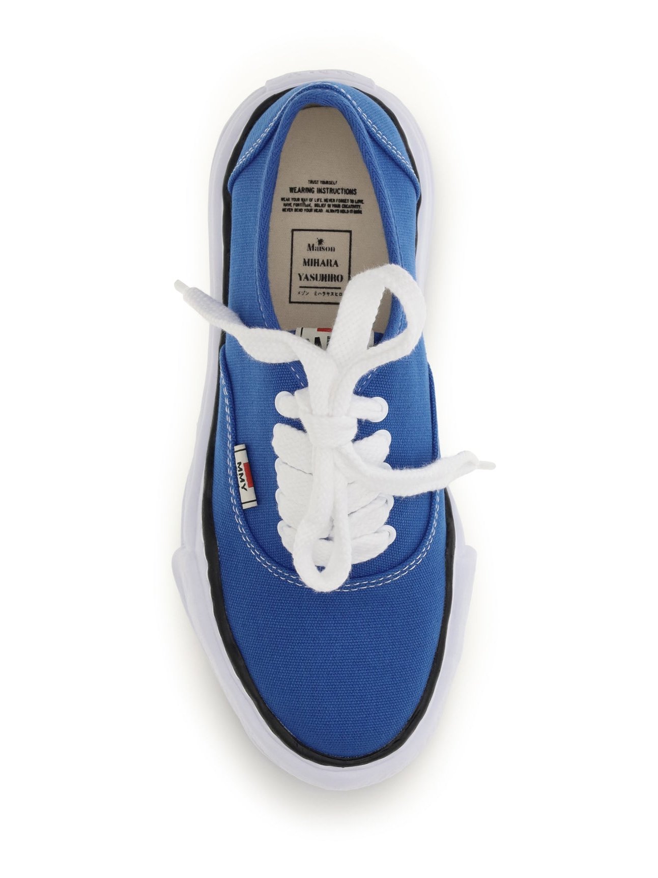 Maison Mihara Yasuhiro Cotton Canvas Low-Top Sneaker — Blue, view 3