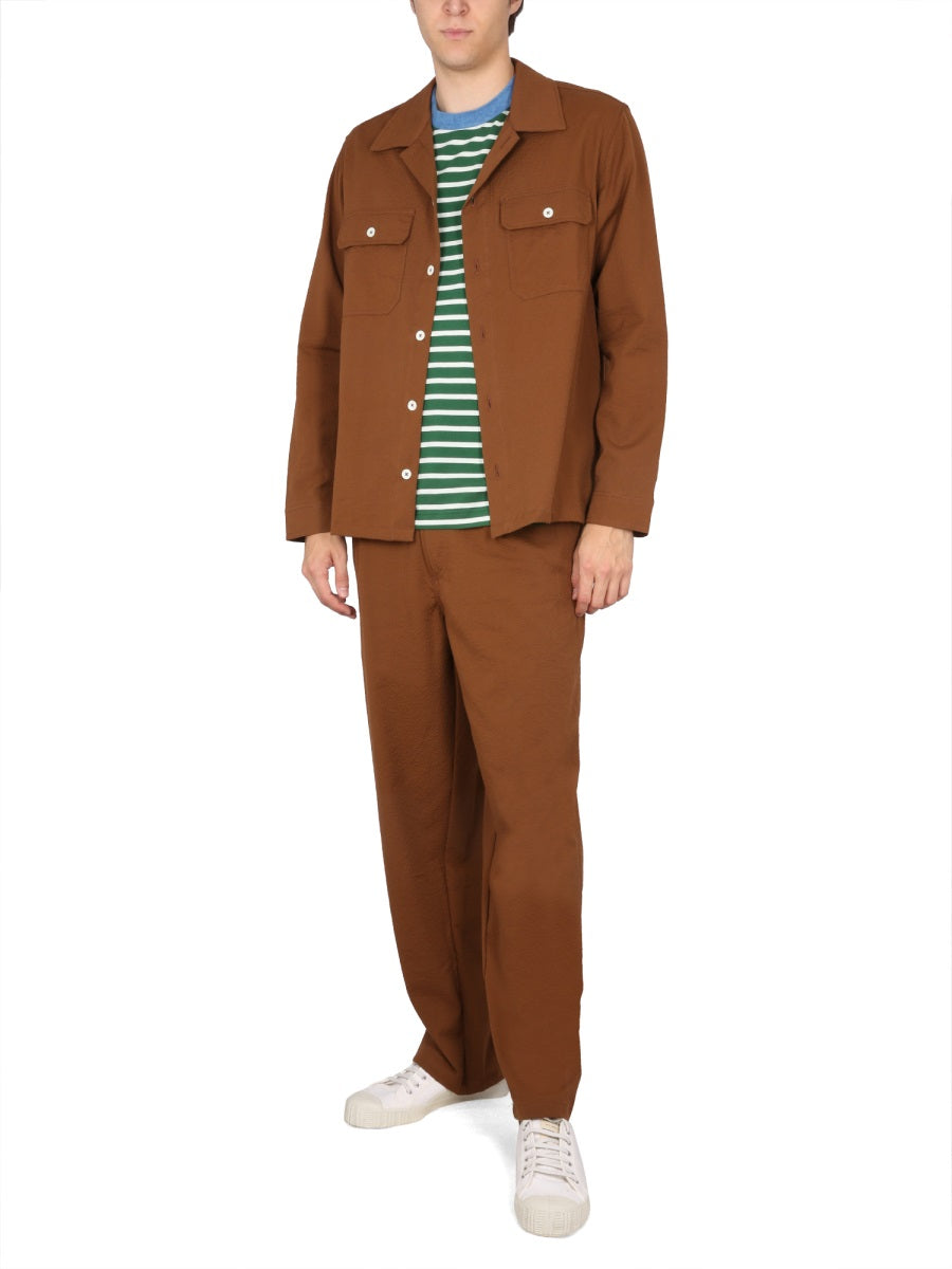 Howlin' Cotton-Elastane Blend Trousers — Brown by Howlin