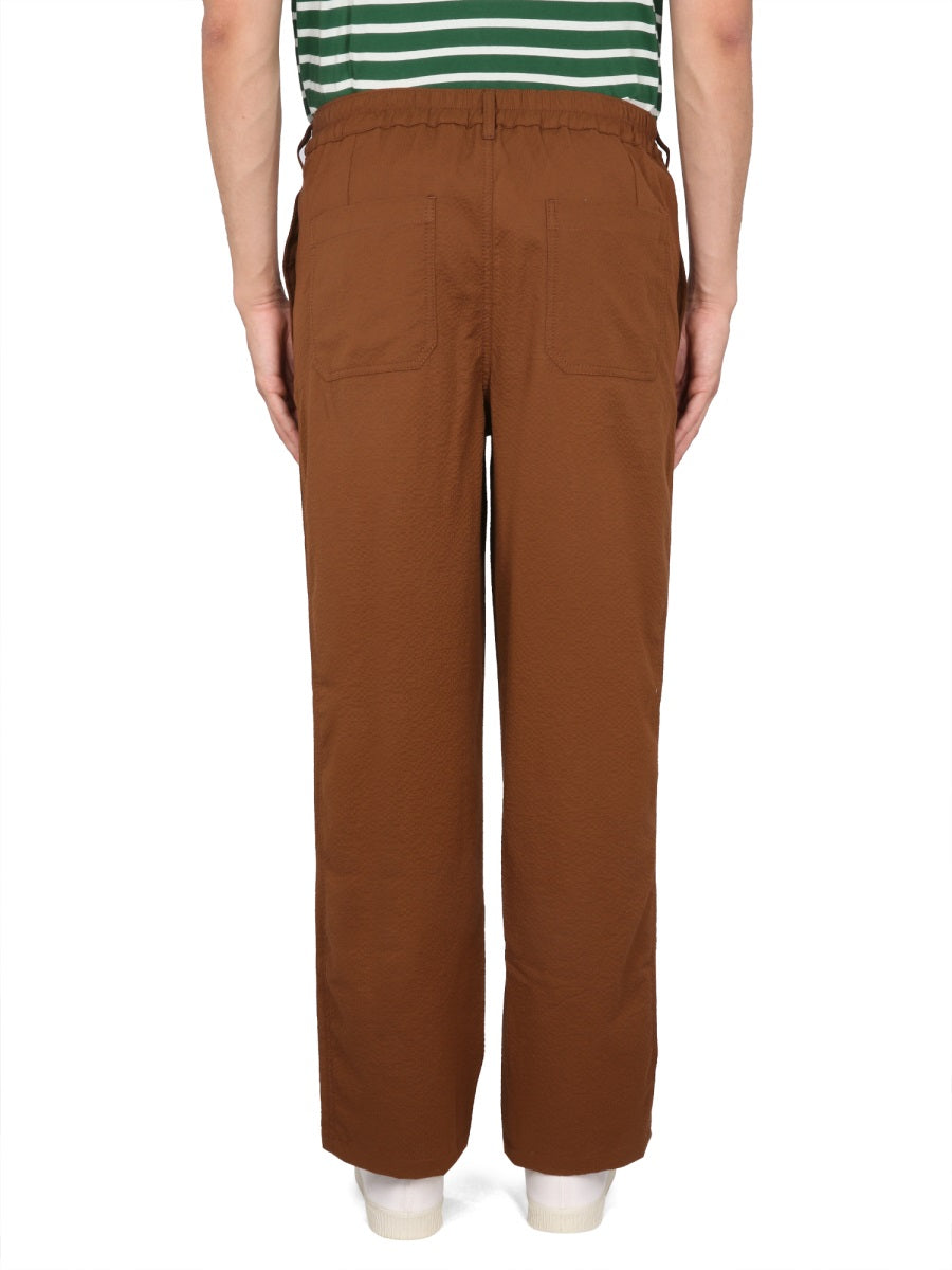 Howlin' Cotton-Elastane Blend Trousers — Brown, view 4